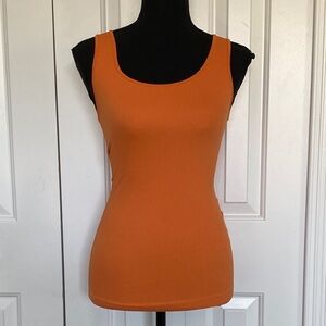 Y2K Sugarlips One Size Fits Most Nylon Spandex Orange Ribbed Tank Top